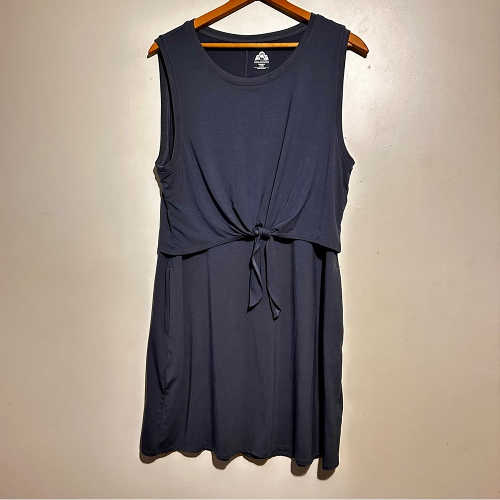Eastern Mtn Sports Tank Dress Knee length gray Sz L, sporty casual active gym
